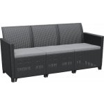 Keter CLAIRE 3 SEATERS SOFA grafit – Zboží Dáma