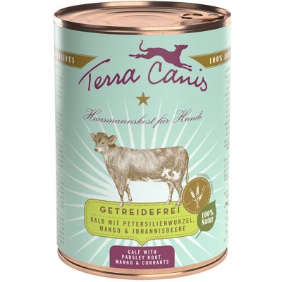 Terra Canis Grain Free Telecí s petrželí mangem & černým rybízem 6 x 400 g – Zboží Mobilmania