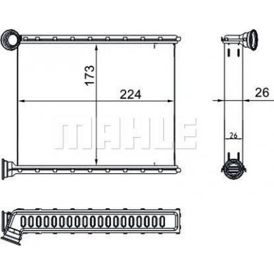 MAHLE Výměník tepla vnitřního vytápění MAO AH 270 000S – Zboží Mobilmania