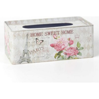 Home Decor plechový box na papírové kapesníky Paris – Zboží Mobilmania
