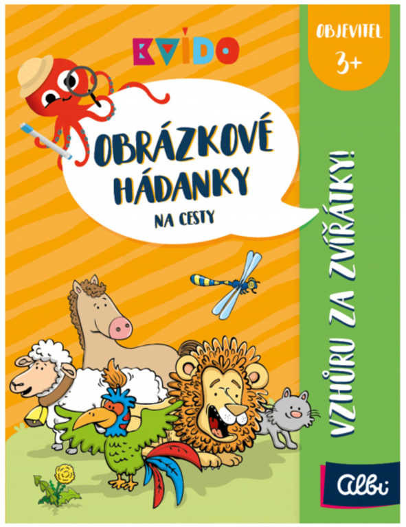 Albi Kvído Obrázkové hádanky na cesty Vzhůru za zvířátky doporučený věk 5+