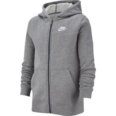 Nike NSW Hoodie FZ Club B carbon heather/smoke grey/white – Sleviste.cz