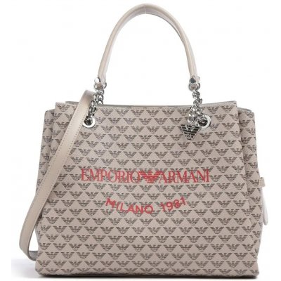 Emporio Armani Milano 1981 kabelka s pouzdrem logo béžová ecru – Hledejceny.cz