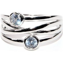 Rafity Stříbrný prsten se zirkony R0029 05