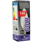 Trixline Speciální žárovka C35, 60W E14 540lm teplá bílá – Hledejceny.cz