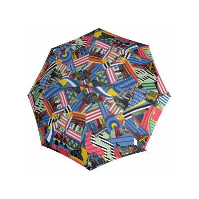 Knirps T .200 medium duomatic paris pop elegantní plně automatický deštník vícebarevný