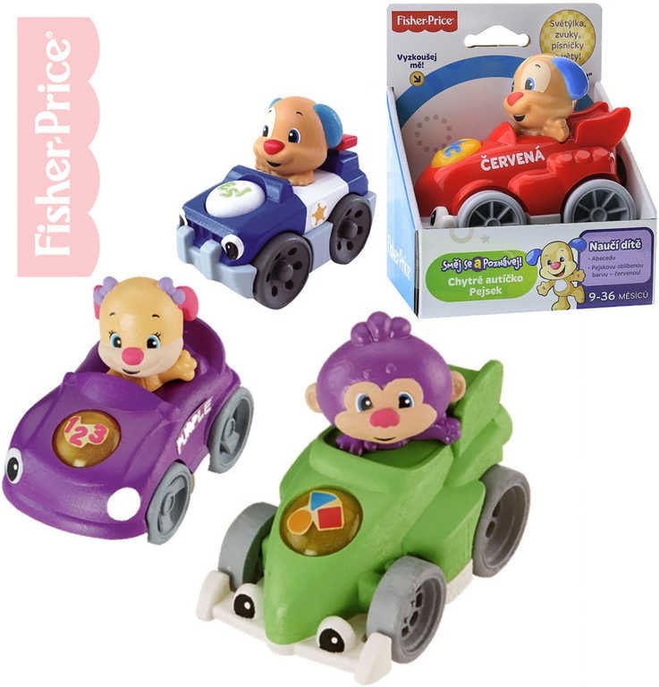 Fisher-Price auto pejsek plastové chytré naučné CZ Světlo Zvuk od 315 Kč -  Heureka.cz