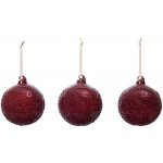 Ferm Living Vánoční ozdoba Flurry Picante Red Ø 10 cm – set 3 ks, červená barva – Hledejceny.cz