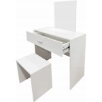Aga Toaletní stolek s taburetem MRDT13-MW Bílý – Zboží Dáma