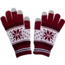 Nordic dámske rukavice na dotykový displej red