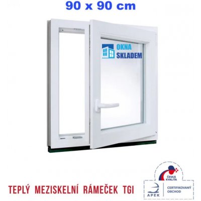 ERKADO 90 x 90 cm bílé |otevíravé i sklopné pravé – Zboží Mobilmania