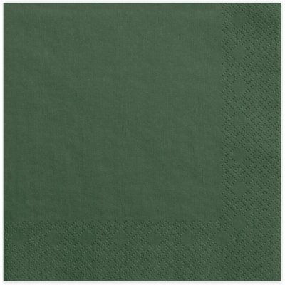 PartyDeco ubrousky papírové 3V TMAVĚ ZELENÉ 33x33cm – Zboží Dáma