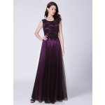 Dámské společenské šaty s krajkou fialová – Sleviste.cz