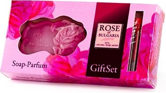 Biofresh Rose of Bulgaria EDP 2,1 ml vialka + přírodní růžové mýdlo 50 g dárková sada
