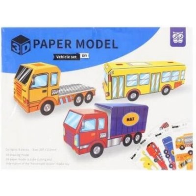 Modely 3D papírové auta