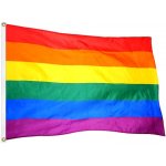 Duhová vlajka LGBT velká 150x90cm – Zboží Mobilmania