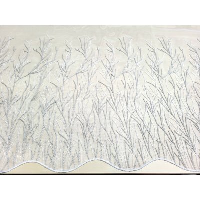 Luxusní vyšívaná záclona GERSTER 11804/0840 béžovo bílá 290 cm – Sleviste.cz