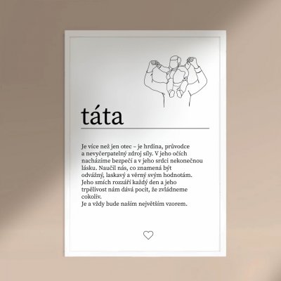 Plakát TÁTA Velikost: A4, Barva rámu: Bílá – Hledejceny.cz