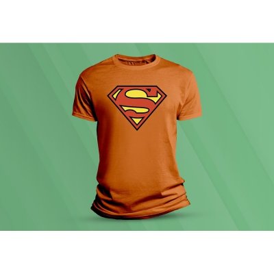 Sandratex dětské bavlněné tričko Superman. oranžová