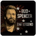 Bud Spencer a Terence Hill Podtácek Bud Spencer The Legend 10x10cm – Zboží Dáma