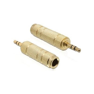 Delock adaptér stereo jack 3,5 mm samec na stereo jack 6,35 mm samice – Zboží Živě