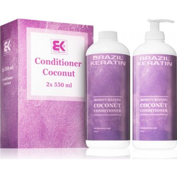 Brazil Keratin Moisturizing Coconut Conditioner 2 x 550 ml dárková sada