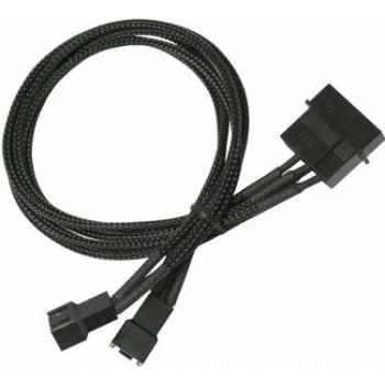 Nanoxia Prodlužovací kabel 4-pin Molex - 2x3-pin adaptér 30cm černá NX42A30