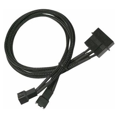 Nanoxia Prodlužovací kabel 4-pin Molex - 2x3-pin adaptér 30cm černá NX42A30