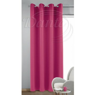 Kroužkovaný závěs Dimout Uni 549 tmavě růžový - 245 x 140 cm – Hledejceny.cz