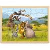 Dřevěná hračka Woody Puzzle africká zvířátka