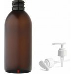 Tera Plastová lahvička hnědá s bílou pumpičkou 250 ml – Zboží Dáma