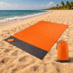Pronett XJ4329 Magická podložka na pláž 210 x 200 cm oranžová – Zboží Mobilmania