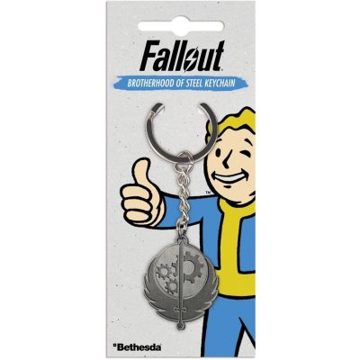 Fallout Metal Keychain Brotherhood of Steel 4 cm – Zboží Mobilmania