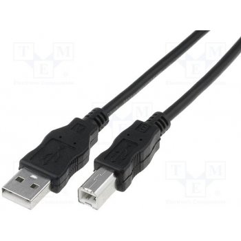 Digitus AK-300105-050-S USB A/samec na B-samec, 2x stíněný, Měď, černý, 5m