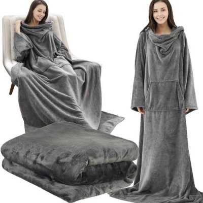 1Mcz 42601 Fleecová deka s rukávy 210 x 180 cm – Zboží Dáma