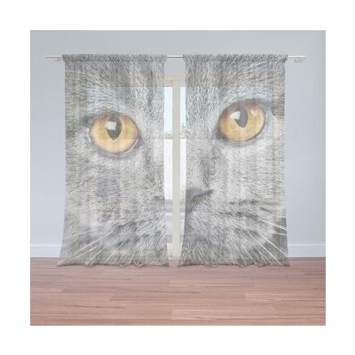 Sablio Záclony Kočičí pohled: 2ks 150x250cm – Hledejceny.cz