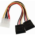 NEDIS Interní napájecí kabel | Molex Zástrčka - 2x SATA 15-pin Zásuvka | 0,15 m | Různé