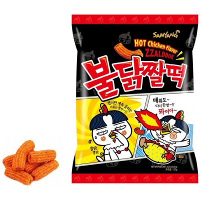 Samyang Pikantní snack Buldak Zzalddduk s kuřecí příchutí 120 g – Zboží Dáma