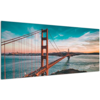 Obraz- Golden Gate, San Francisco, jednodílný 100x40 cm – Zboží Mobilmania