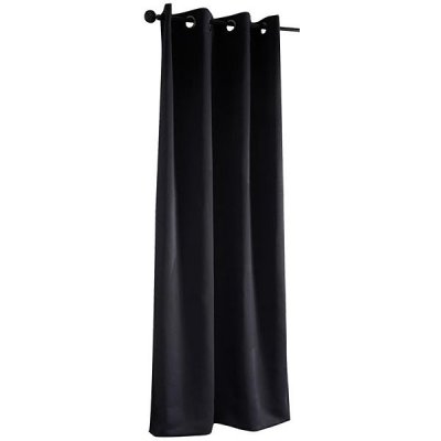 Mybesthome Sierra Blackout Zatemňovací závěs s kroužky, 135 × 250 cm, černý, 1 ks – Hledejceny.cz