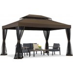 Garden Point zahradní pavilon s moskytiérou Valencia 3x4 m Hnědý – Zboží Dáma