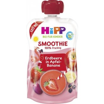 HiPP Bio pro děti jahodové Smoothie s jablky a banánem 120ml