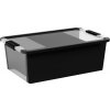 Úložný box Kis box s víkem Bi - Box M 26 L 35 x 55 x 19 cm černá