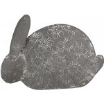 Šedá antik plechová figurka králík s květy 16*4*11 cm – Hledejceny.cz