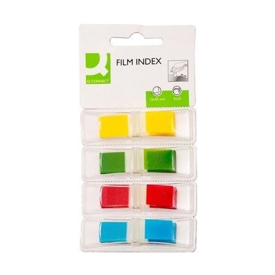 Záložky Q-Connect - plastové, 12,5 x 43 mm, 4 barvy – Hledejceny.cz