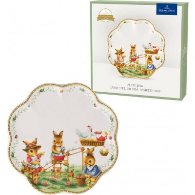 Villeroy & Boch Annual Easter Edition 2026 talíř zajíček Anna, Max a Paul 22,3 cm – Sleviste.cz