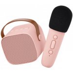 Lalarma Bluetooth Karaoke set Mikrofon a Reproduktor Rose – Zboží Dáma