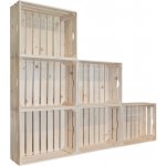 ČistéDřevo Dřevěné bedýnky knihovna 150x120x20 cm – Hledejceny.cz