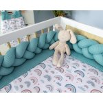 Baby Nellys mantinel pletený cop Vafel Duha mátová – Zboží Dáma