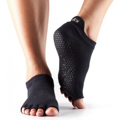 Ponožky na jógu bezprsté nízké černé – Zboží Mobilmania